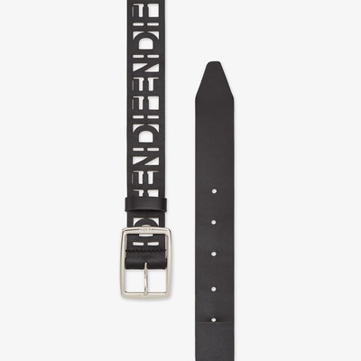 FENDI Black leather belt outlook