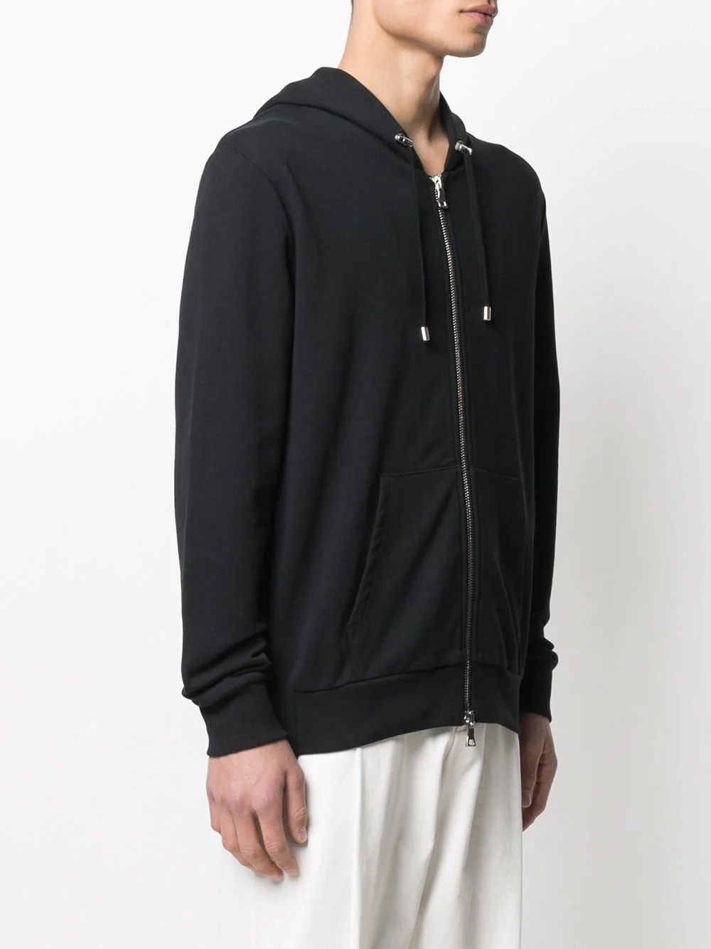 flock logo zip-up hoodie - 4