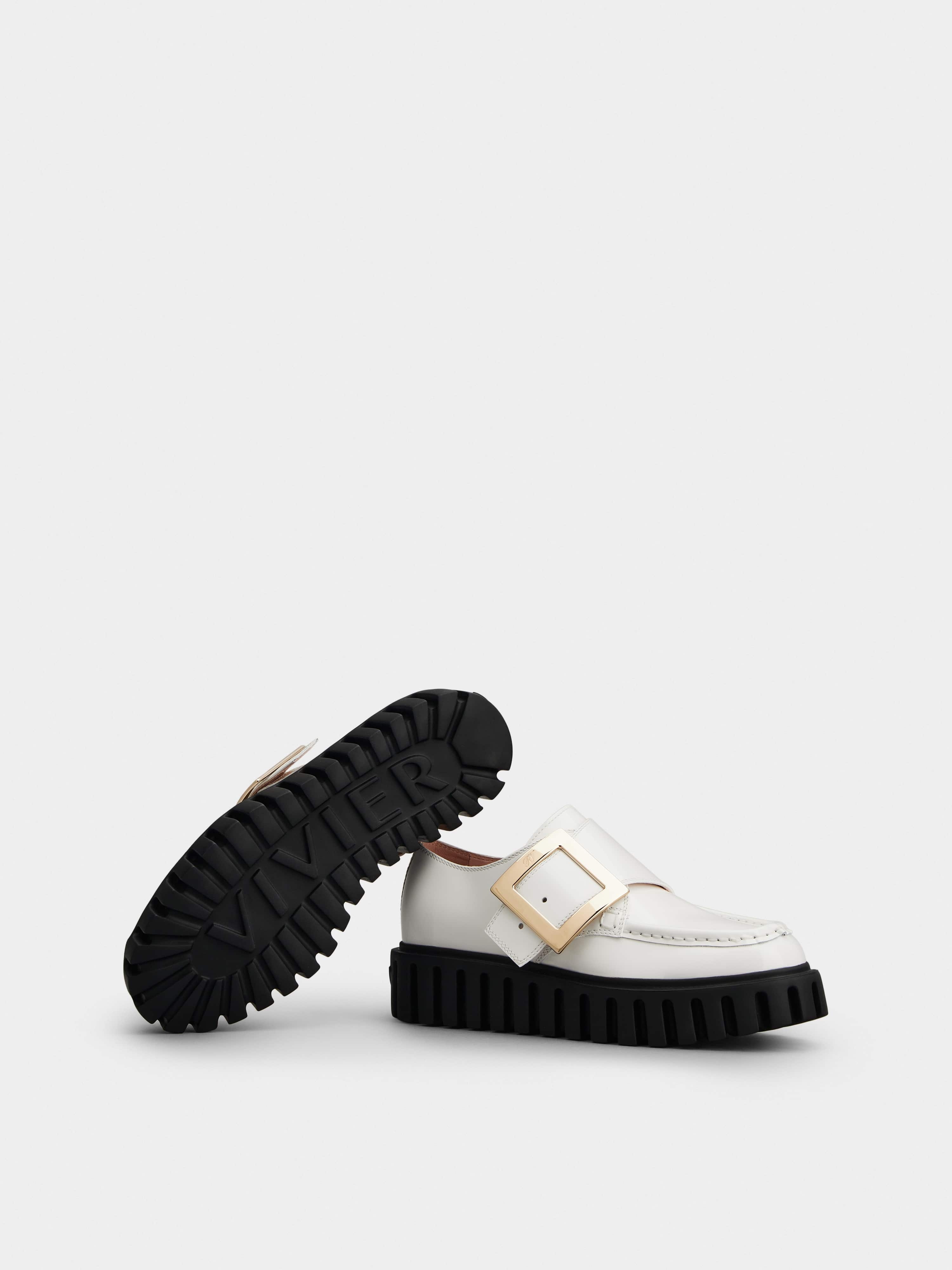 Viv' Go-Thick Metal Buckle Loafers in Patent Leather - 6