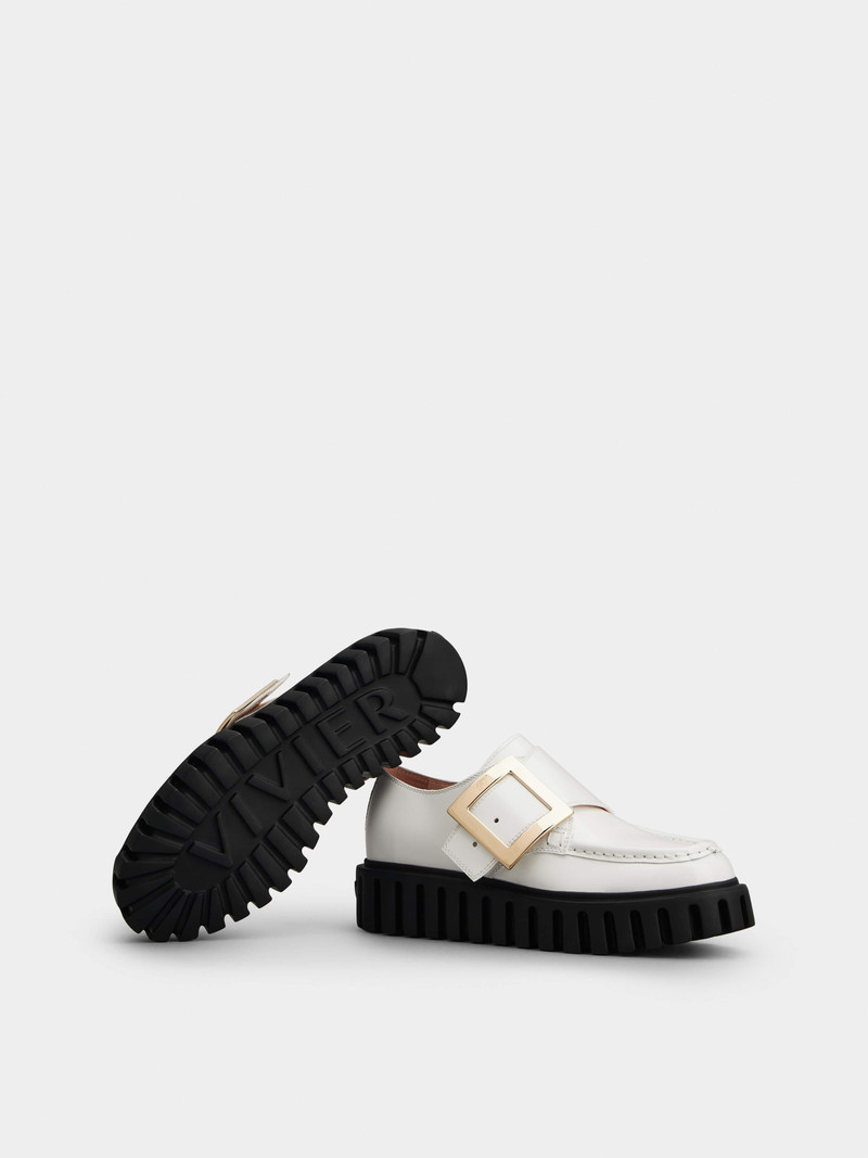 Viv' Go-Thick Metal Buckle Loafers in Patent Leather 6