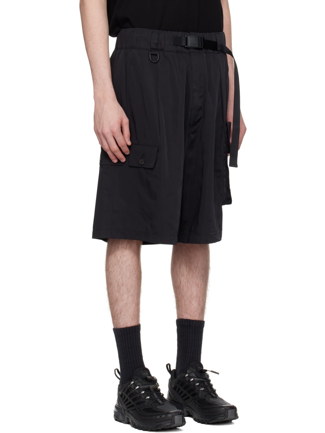 Black Belted Shorts - 2