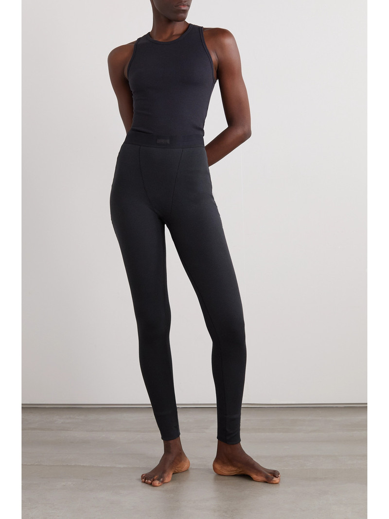 SKIMS Ribbed Cotton-blend Leggings outlook