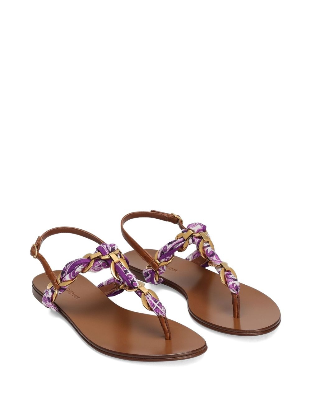Maiolica-print sandals - 2