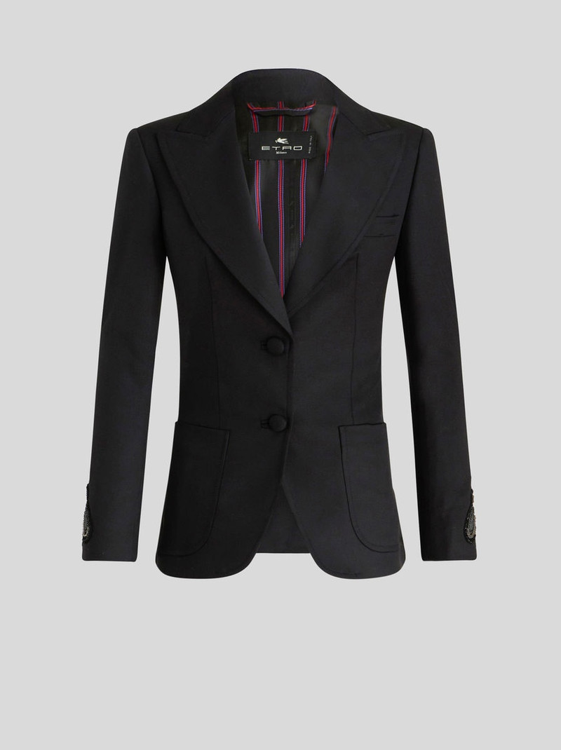 SLIM JACKET WITH PAISLEY EMBROIDERY 1