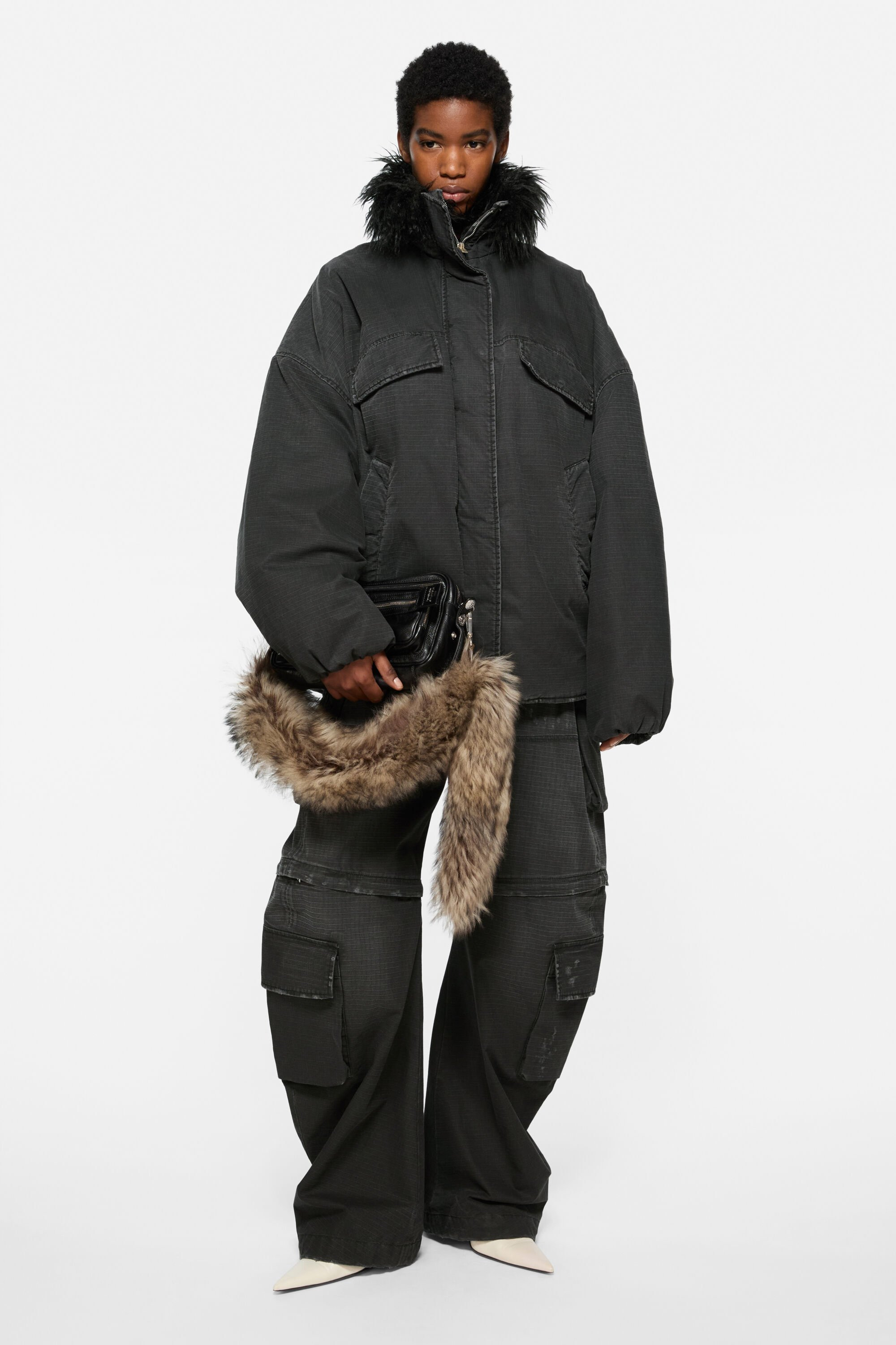 Coated jacket - Black - 2