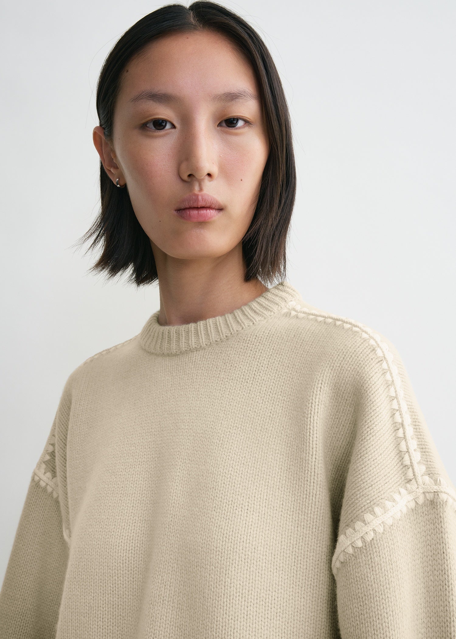 Embroidered wool cashmere knit harvest - 5