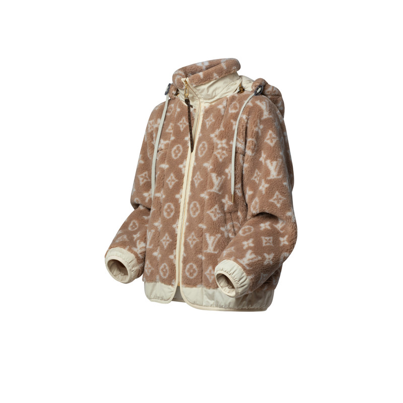 Monogram Fleece Hooded Jacket 2