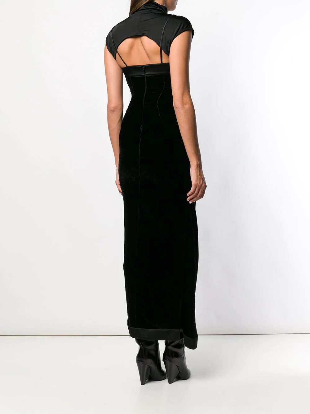 layered velvet dress - 4