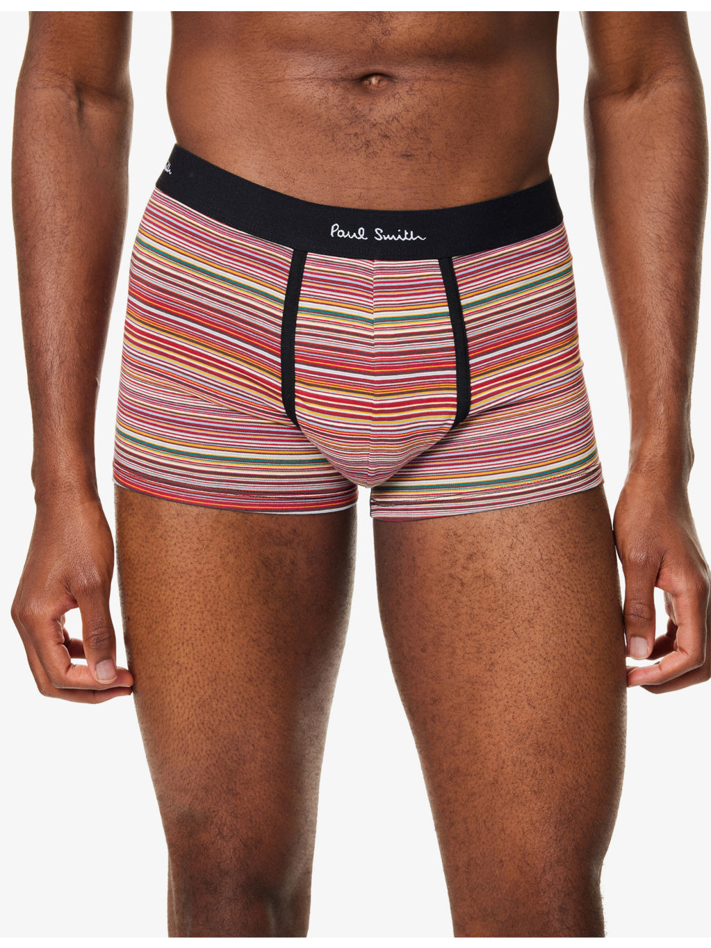 Striped Logo-Waistband Pack Of Five Cotton-Jersey Trunks - 4