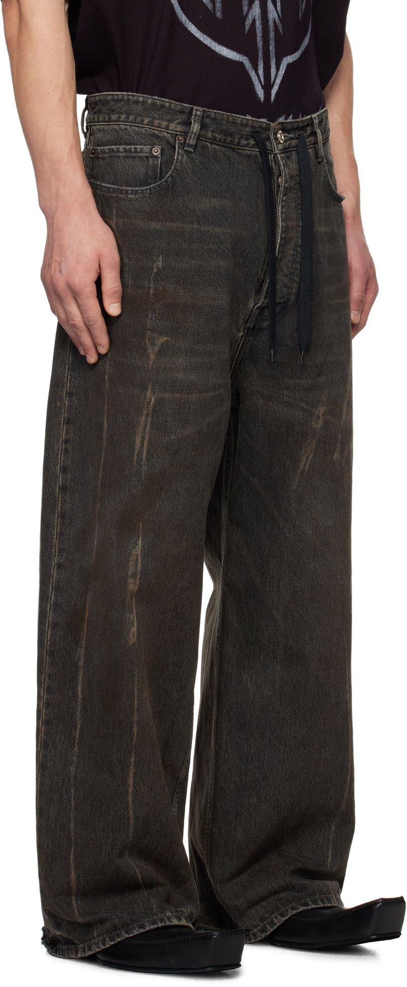 BALENCIAGA Black Baggy Jeans outlook