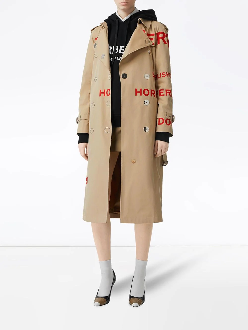 Horseferry print trench coat - 2