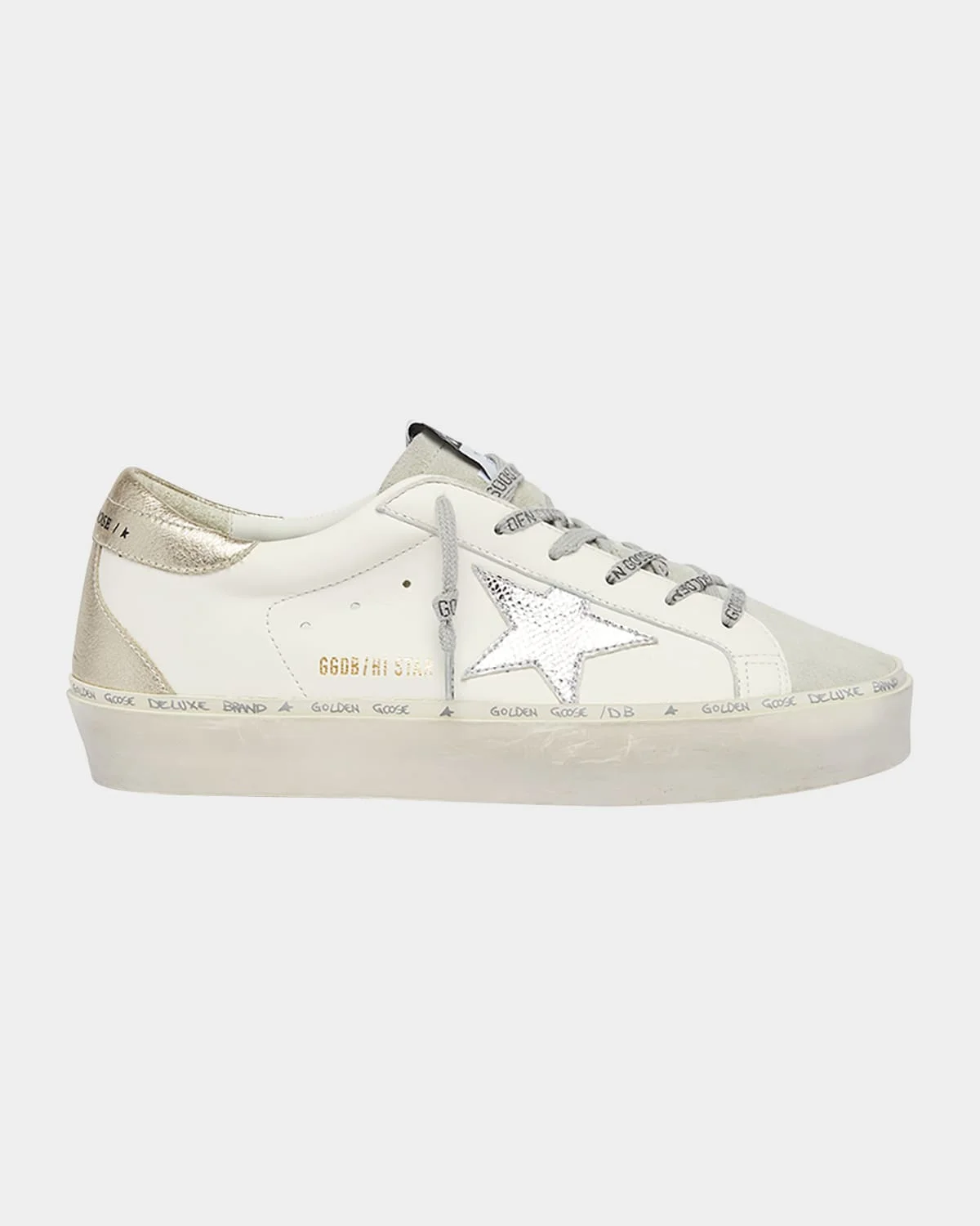 Hi Star Embossed Leather Low-Top Sneakers - 1