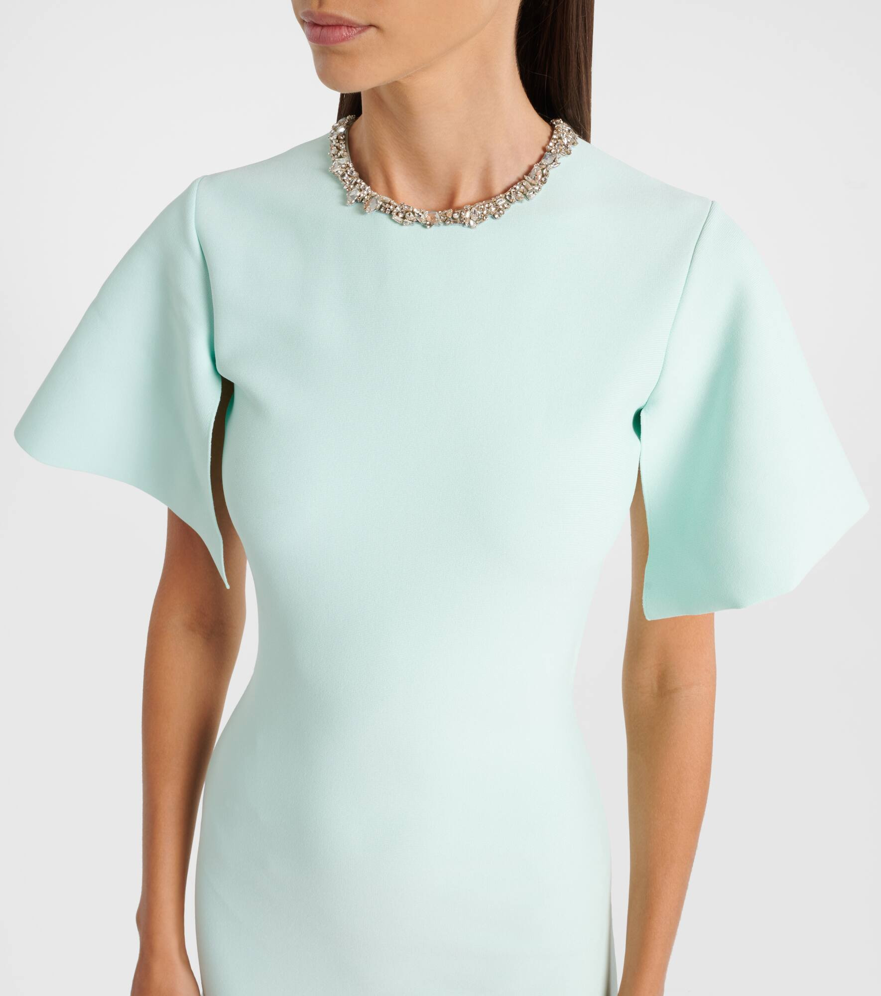 Embellished crêpe cocktail dress - 4
