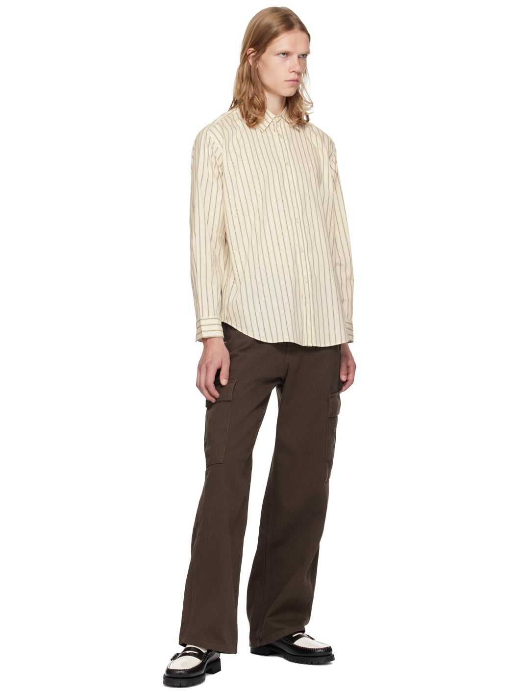 Brown Carpenter Denim Cargo Pants - 4