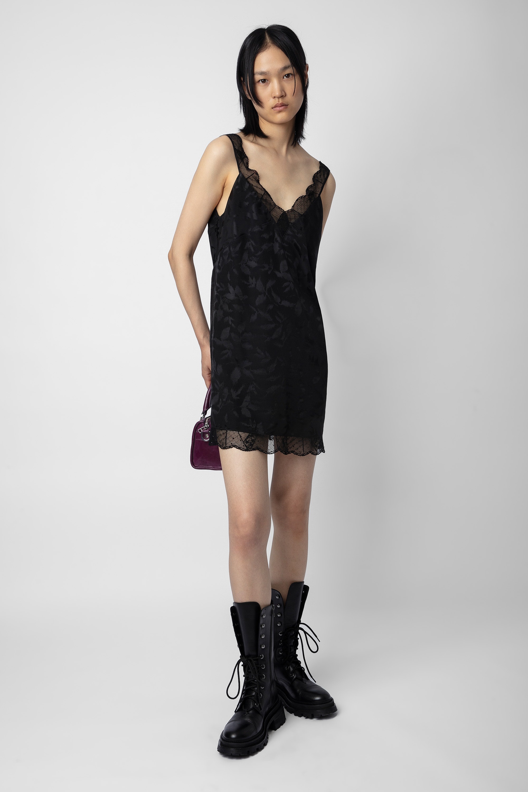 Renelle Silk Jacquard Dress - 2