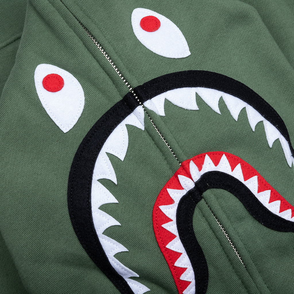 2ND SHARK FULL ZIP HOODIE - GREEN - 3