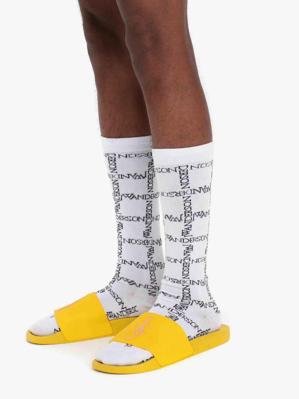 INTARSIA-LOGO LONG ANKLE SOCKS - 2