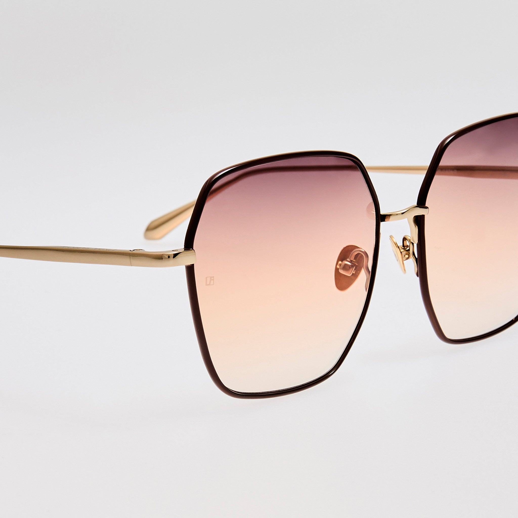 Darcie Sunglasses in Brown and Gold - 4