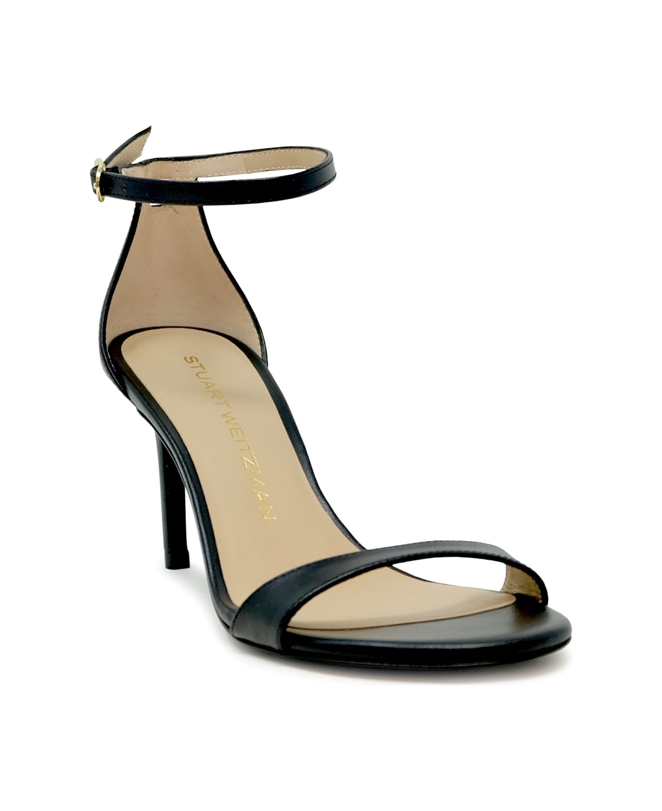 Stuart Weitzman Sk306 Black Leather Nudist Ii 75 Sandals - 2