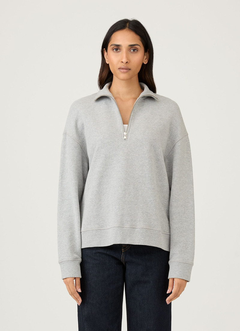 Half Zip Loopback Sweatshirt 1