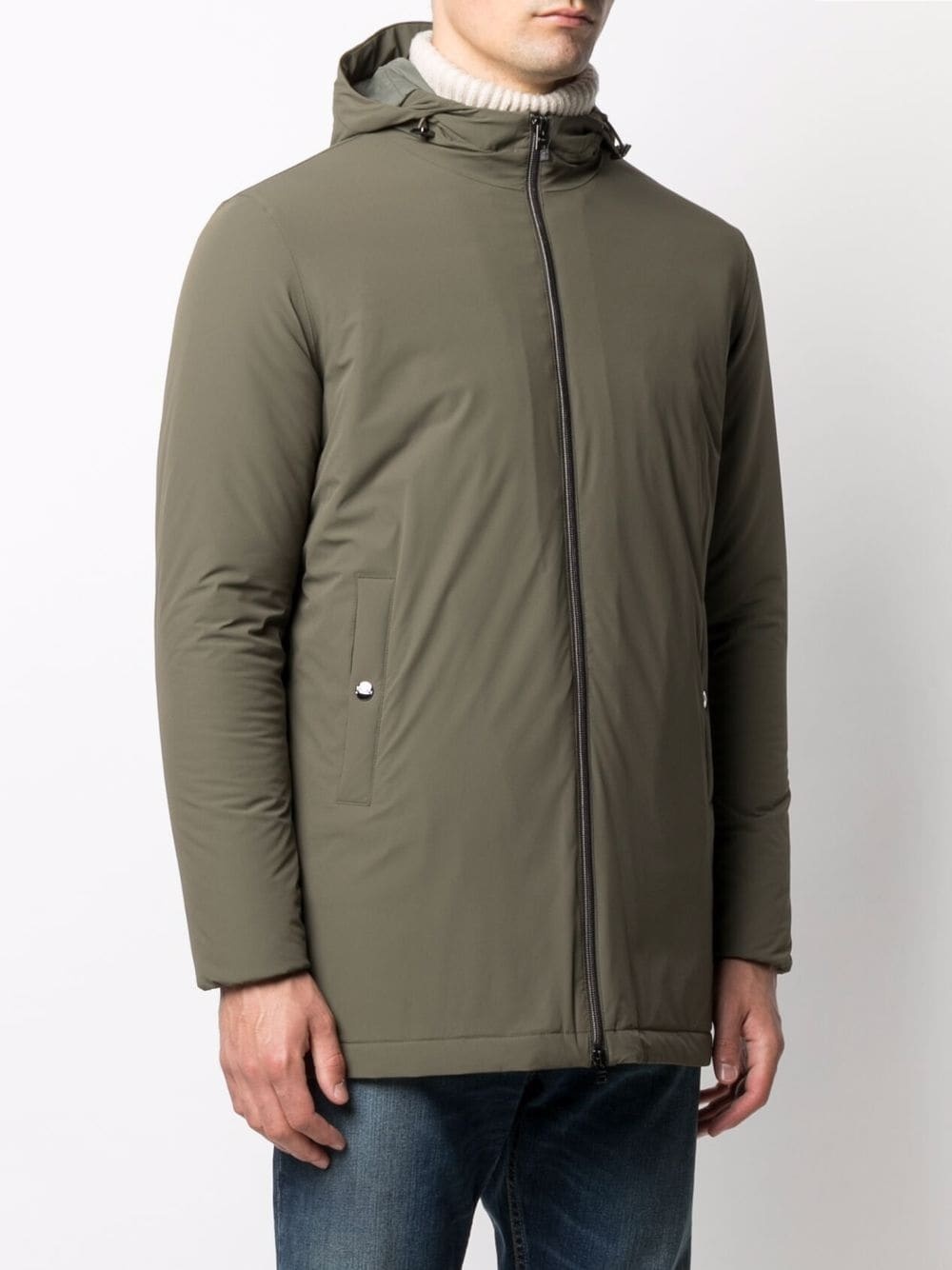 zip-fastening hooded jacket - 3