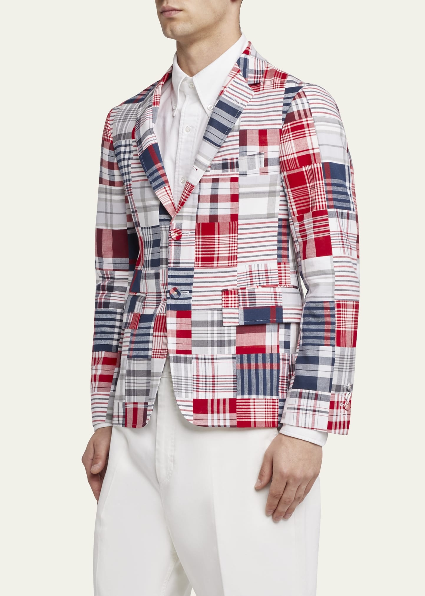 Men's Patchwork Sport Coat - 4