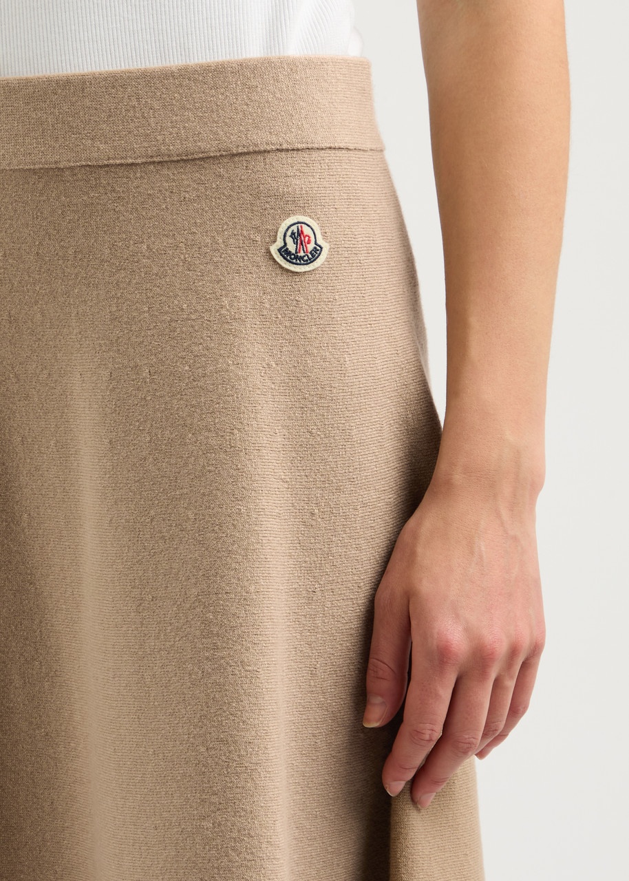 Moncler Moncler Wool-blend Midi Skirt | harveynichols