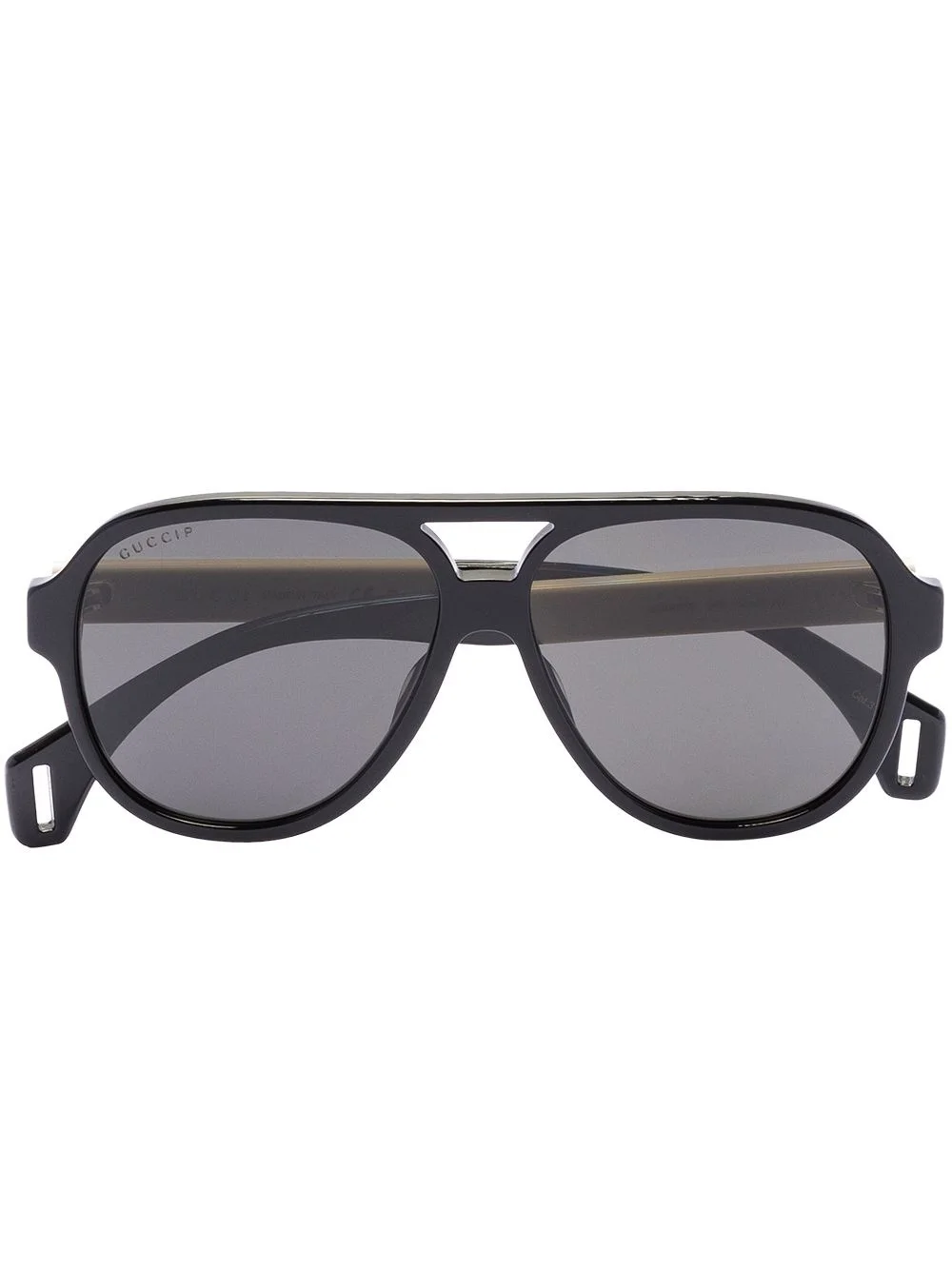 double-bridge pilot-frame sunglasses - 1