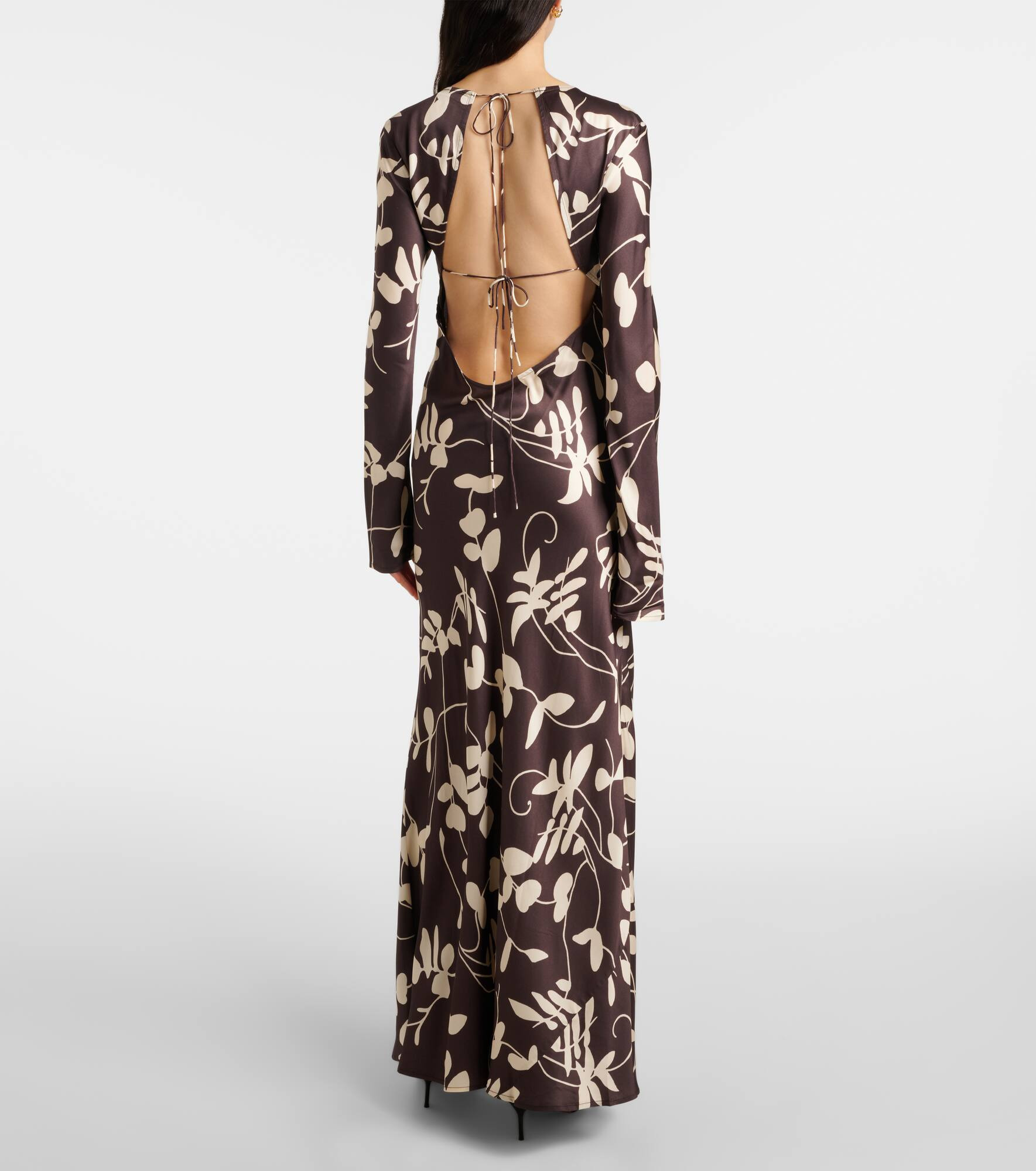 Faroe floral satin maxi dress - 3