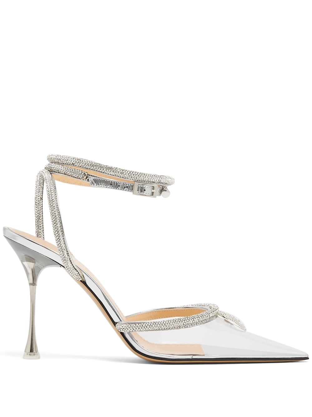 Crystal Heart 100mm pumps - 1