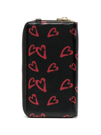 Moschino heart-print detachable-chain wallet outlook