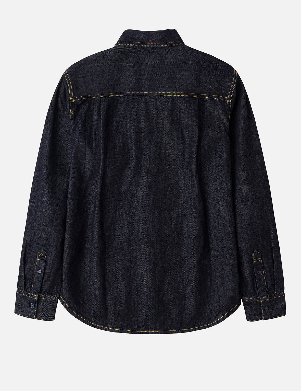 Seagull Embroidery Regular Fit Denim Long-sleeve Shirt - 4