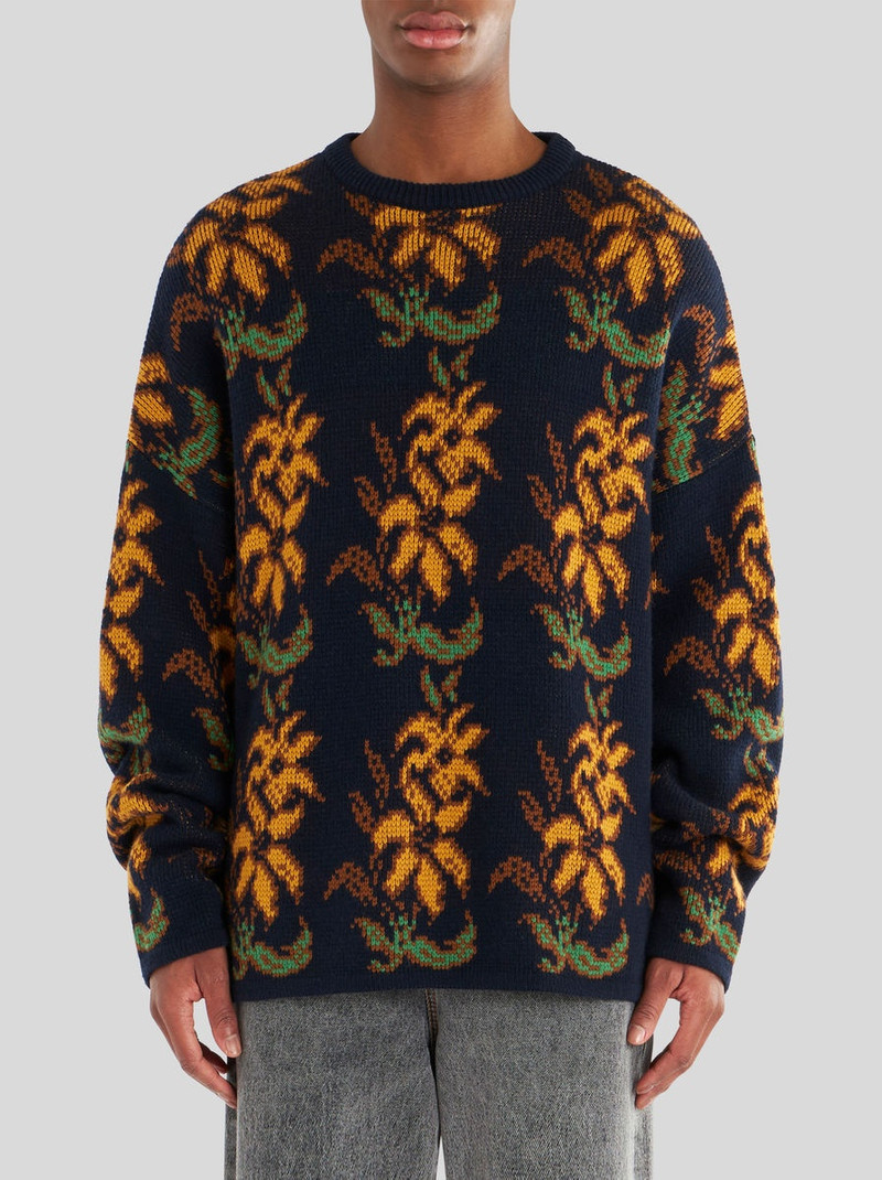 FLORAL OVERSIZE ROUND NECK JUMPER 2