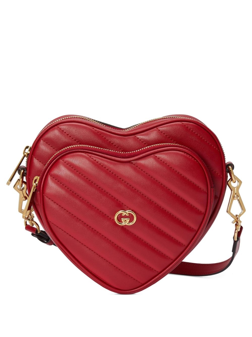 Interlocking G Mini Heart shoulder bag - 1