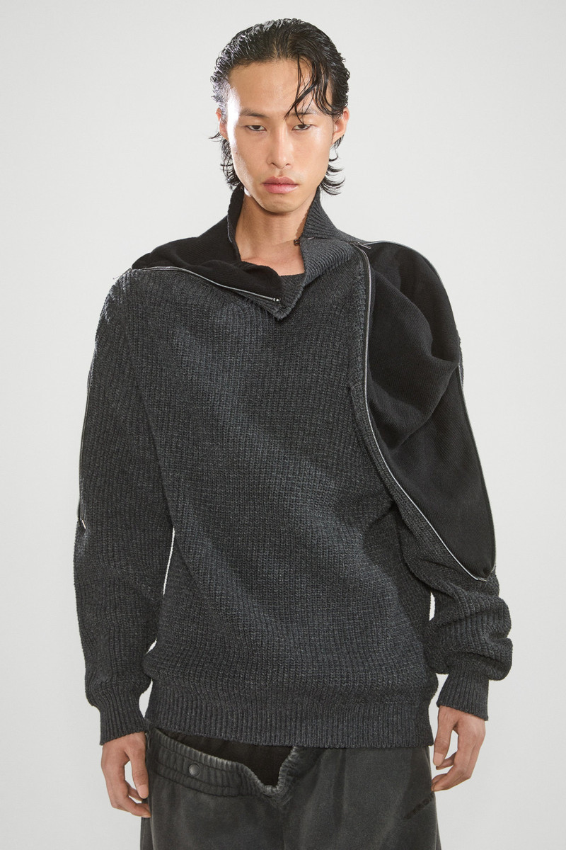 Zip Insert High Neck Pullover 6