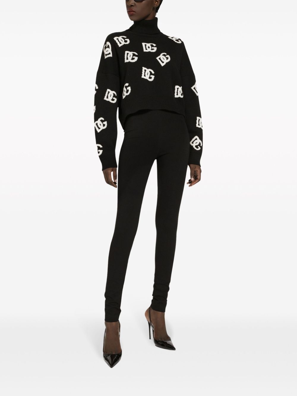 intarsia-knit logo virgin wool jumper - 2