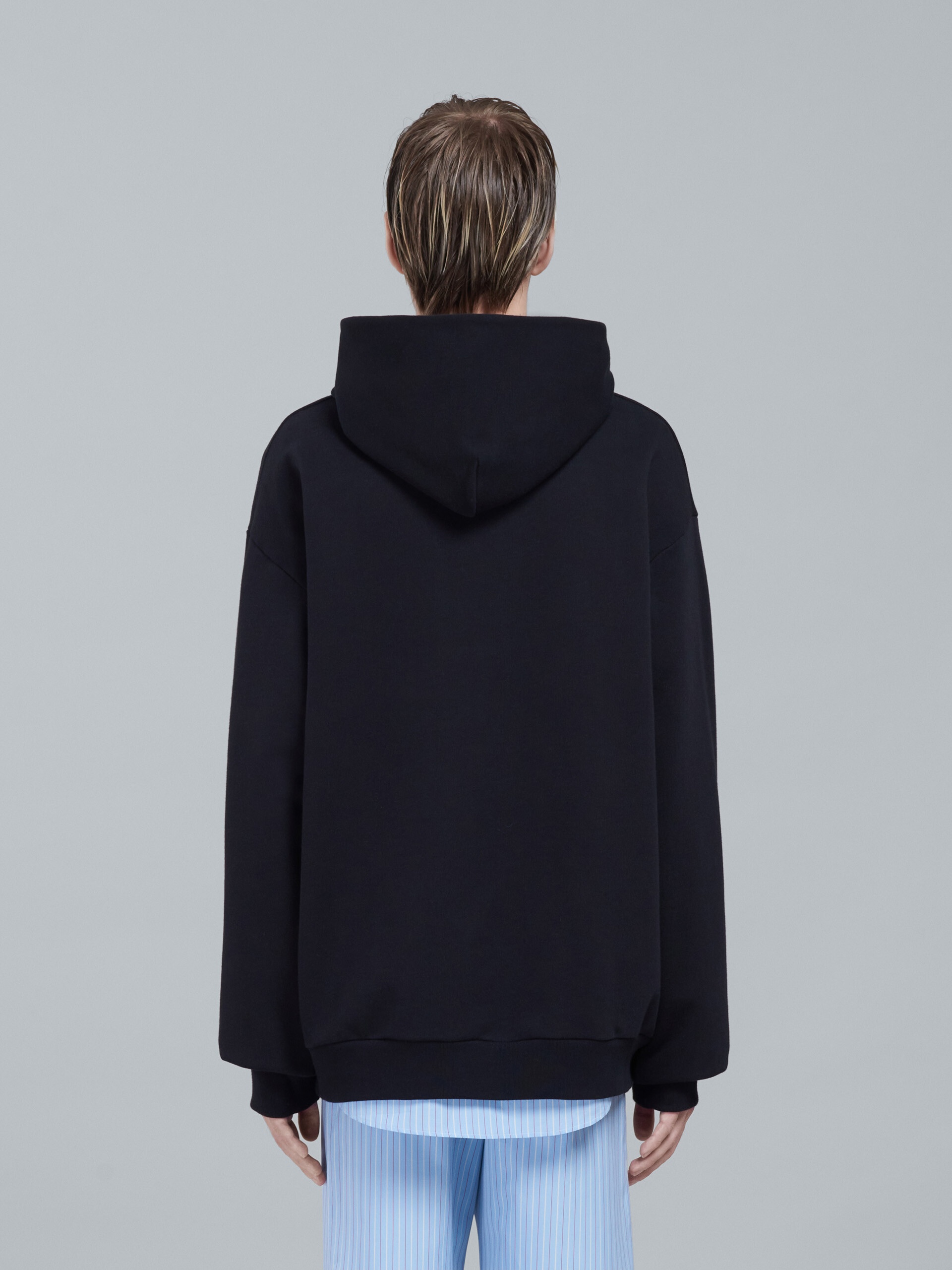 SCANNED LOGO PRINT HOODED SWEATSHIRT - 3