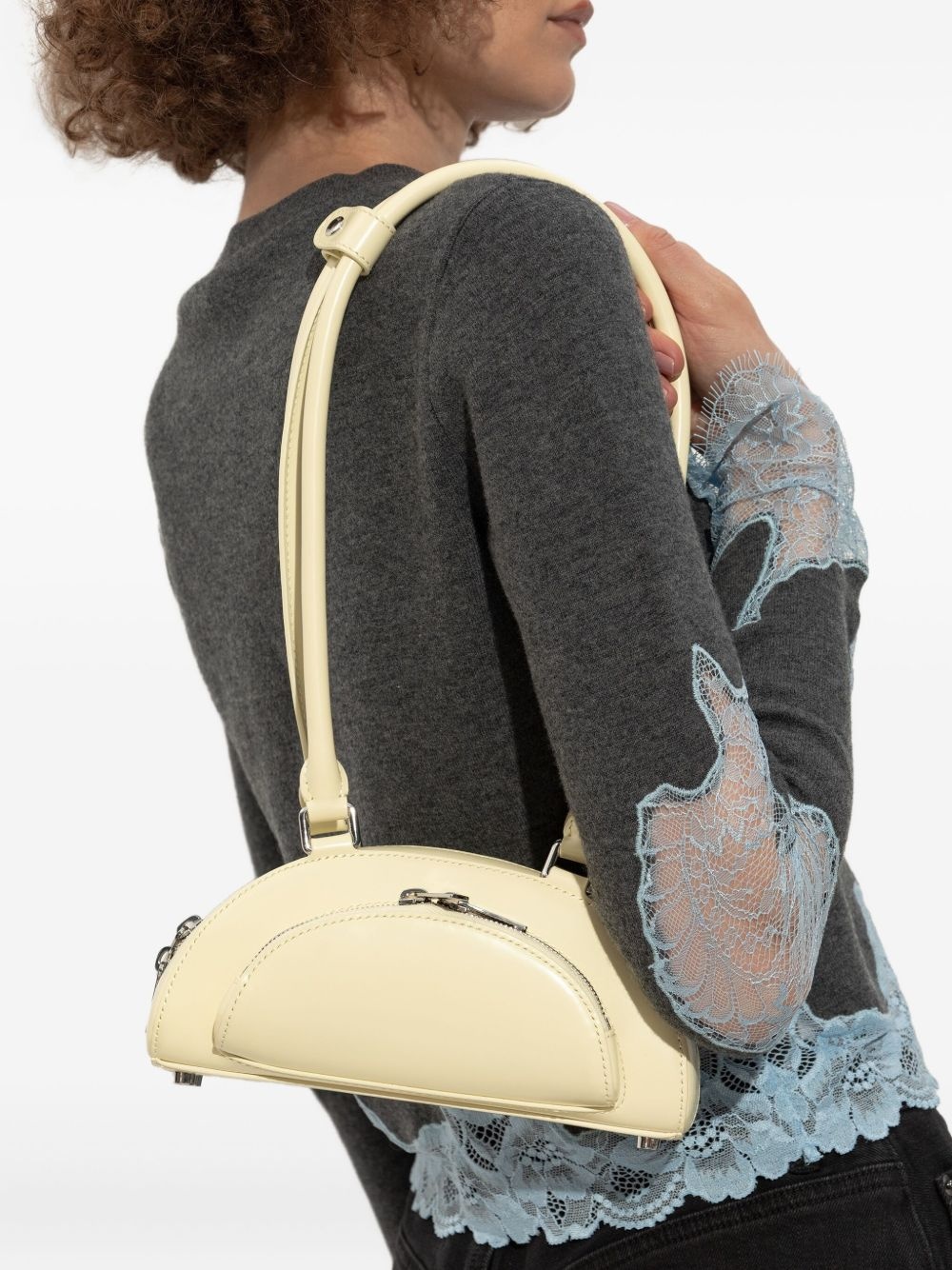 leather charm-detail shoulder bag - 2