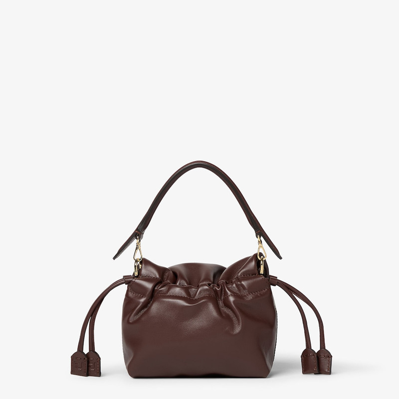 Mamma Baguette Small Mahogany brown nappa leather mini-bag 3