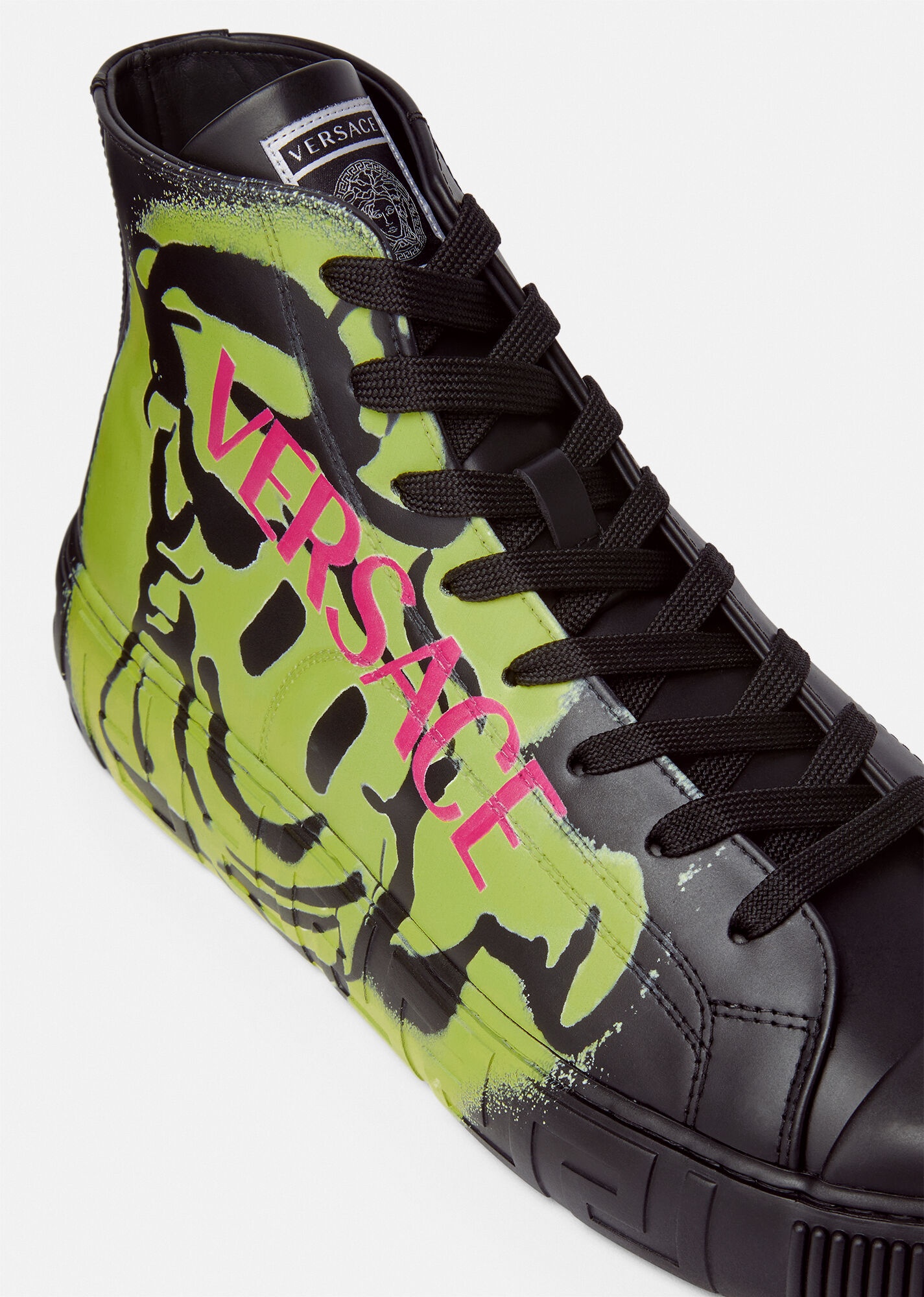 Greca Medusa Tag High-Top Sneakers - 4