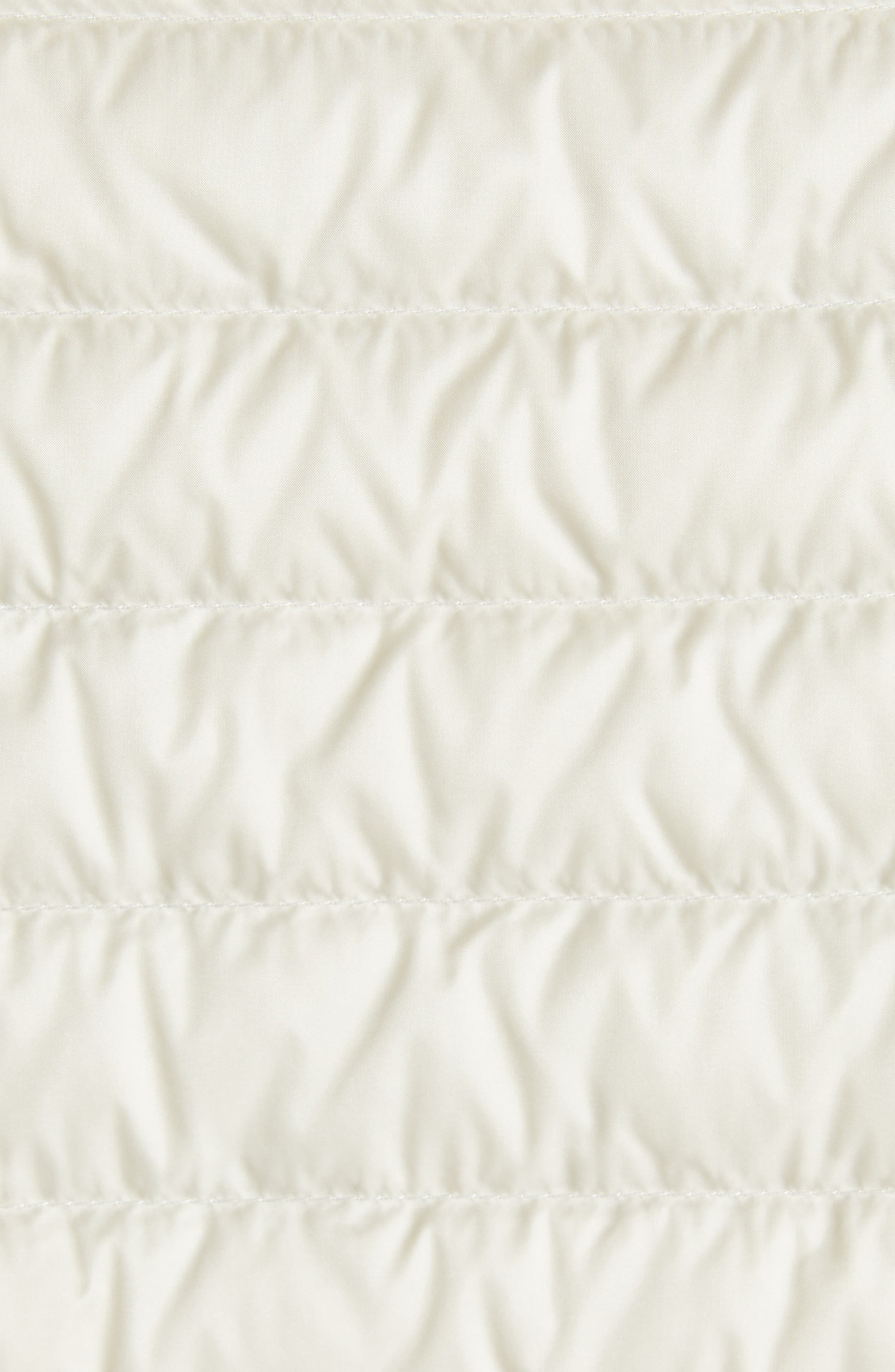 Moncler Quilted Down & Virgin Wool Knit Cardigan in Pearl White at Nordstrom - 6