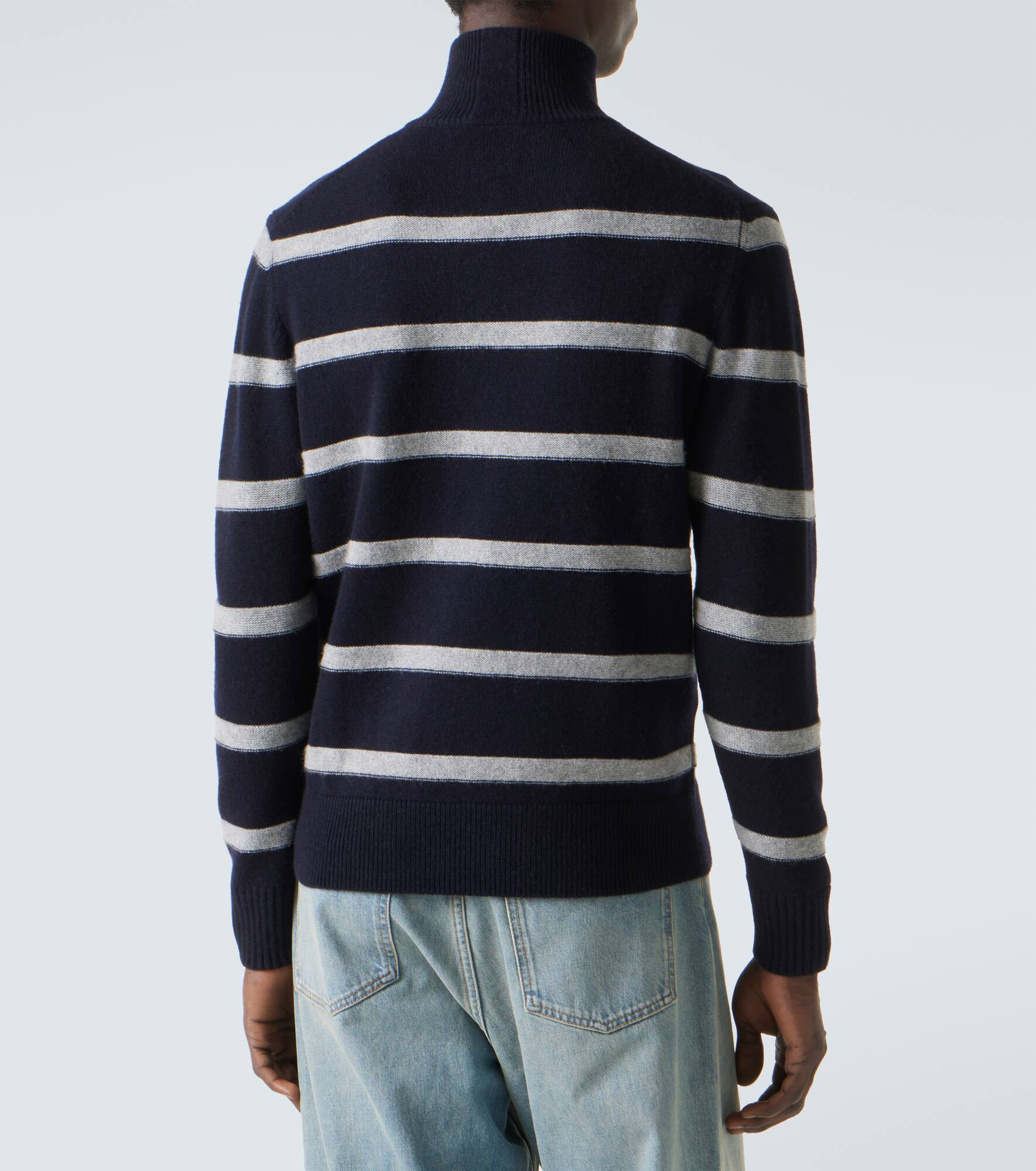 Wool and cashmere half-zip sweater - 4