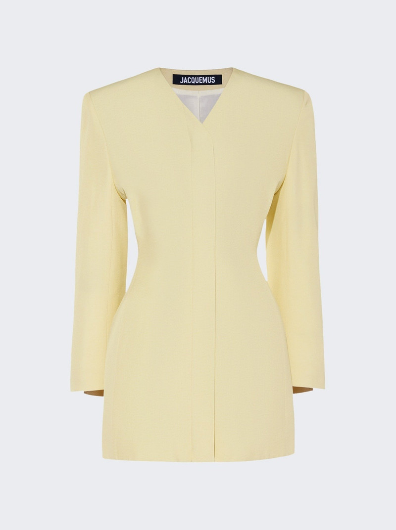 La Robe Cubo Mini Dress Pale Yellow - 1