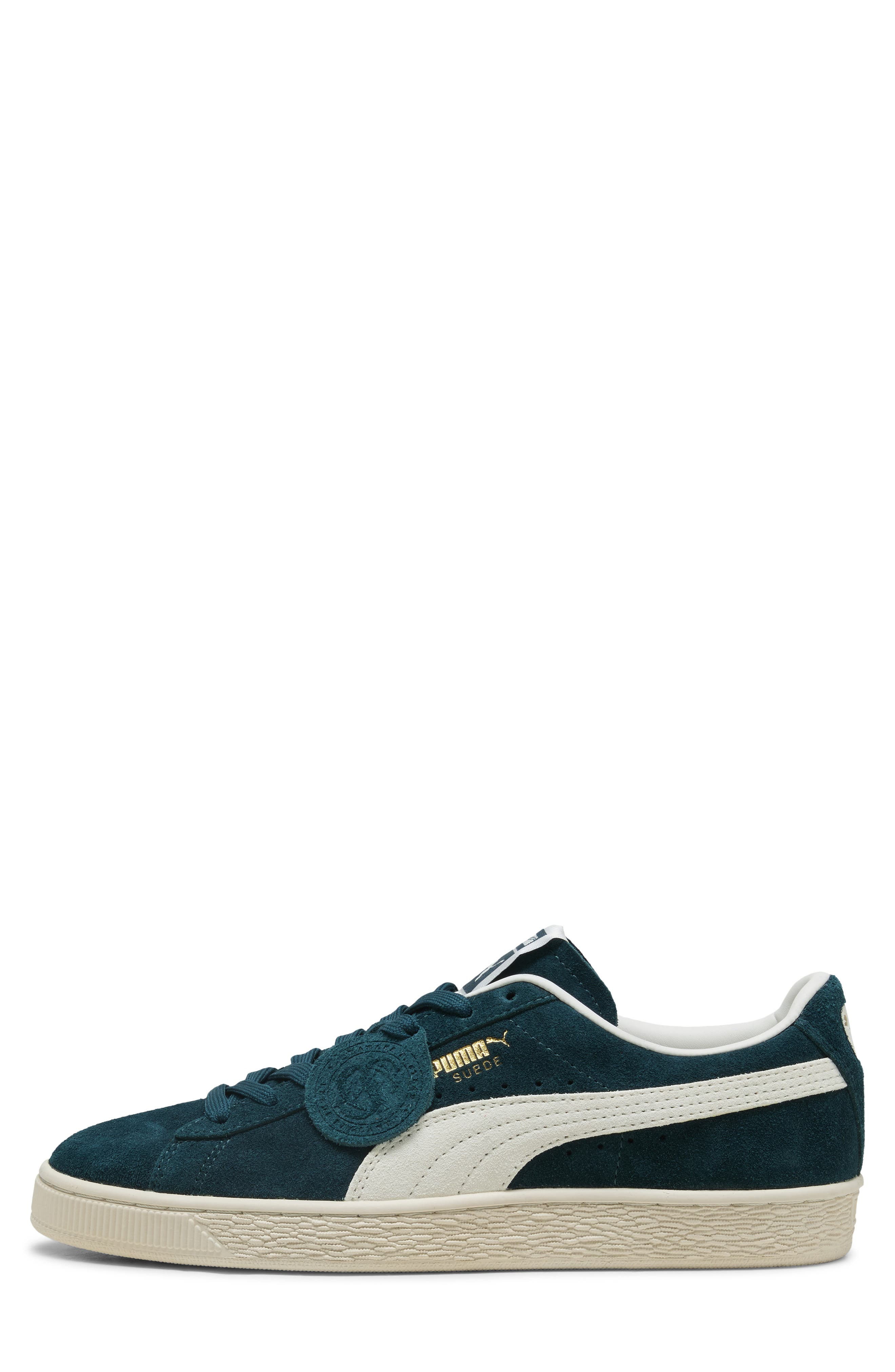 PUMA Charles F. Stead Suede Sneaker in Persian Blue/Puma White at Nordstrom - 6
