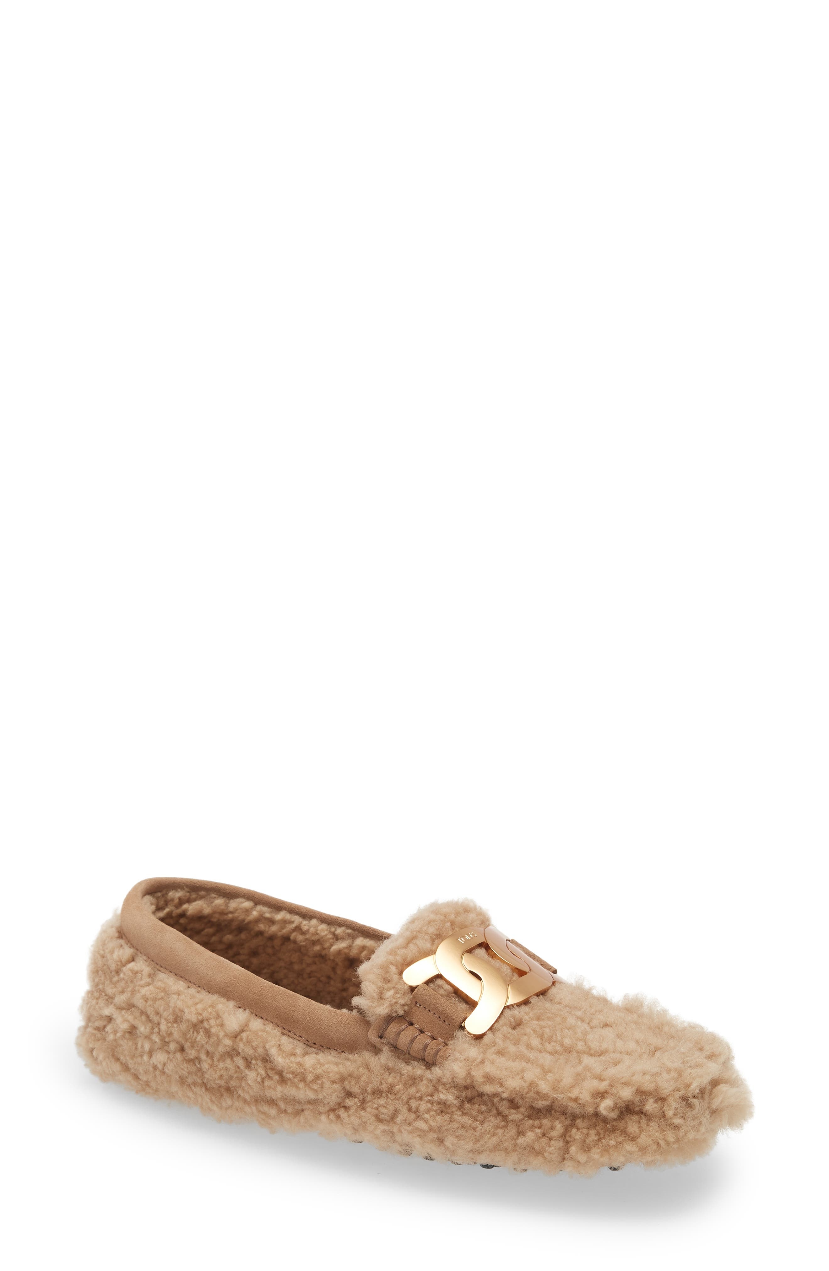 Kate Chain Detail Genuine Shearling Driving Shoe - 1