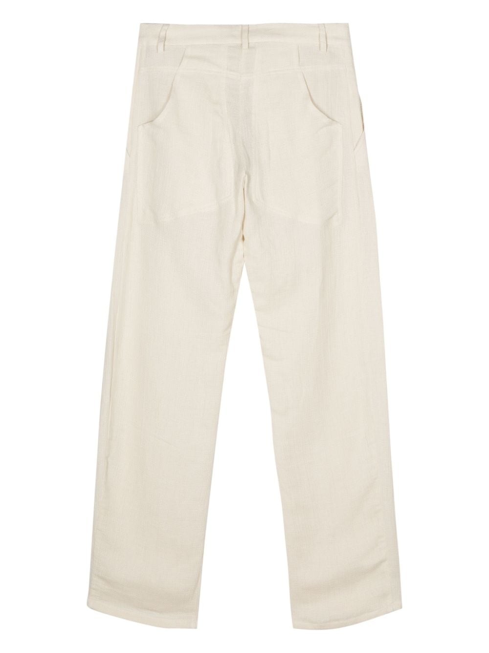 basket weave loose-fit trousers - 2