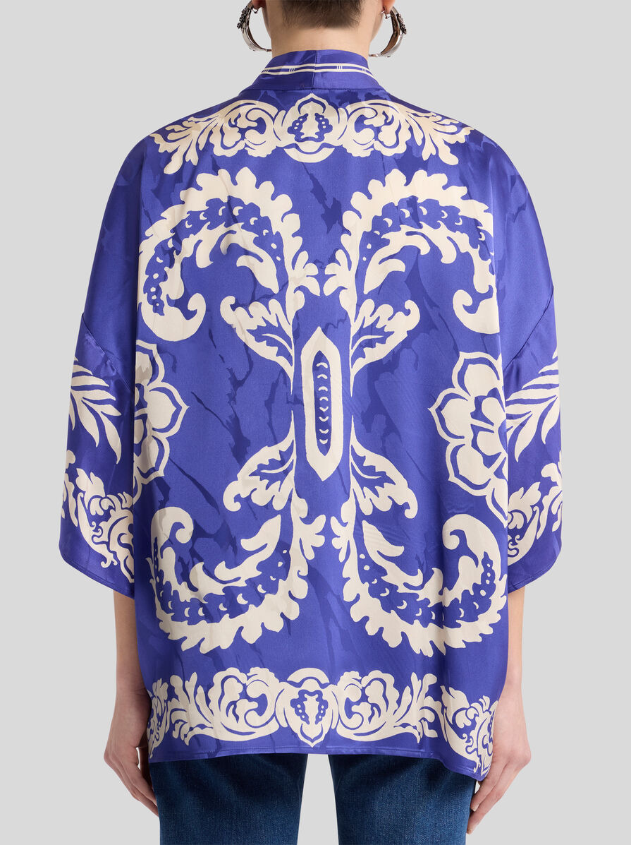 FLORAL JACQUARD KESA ROBE - 4