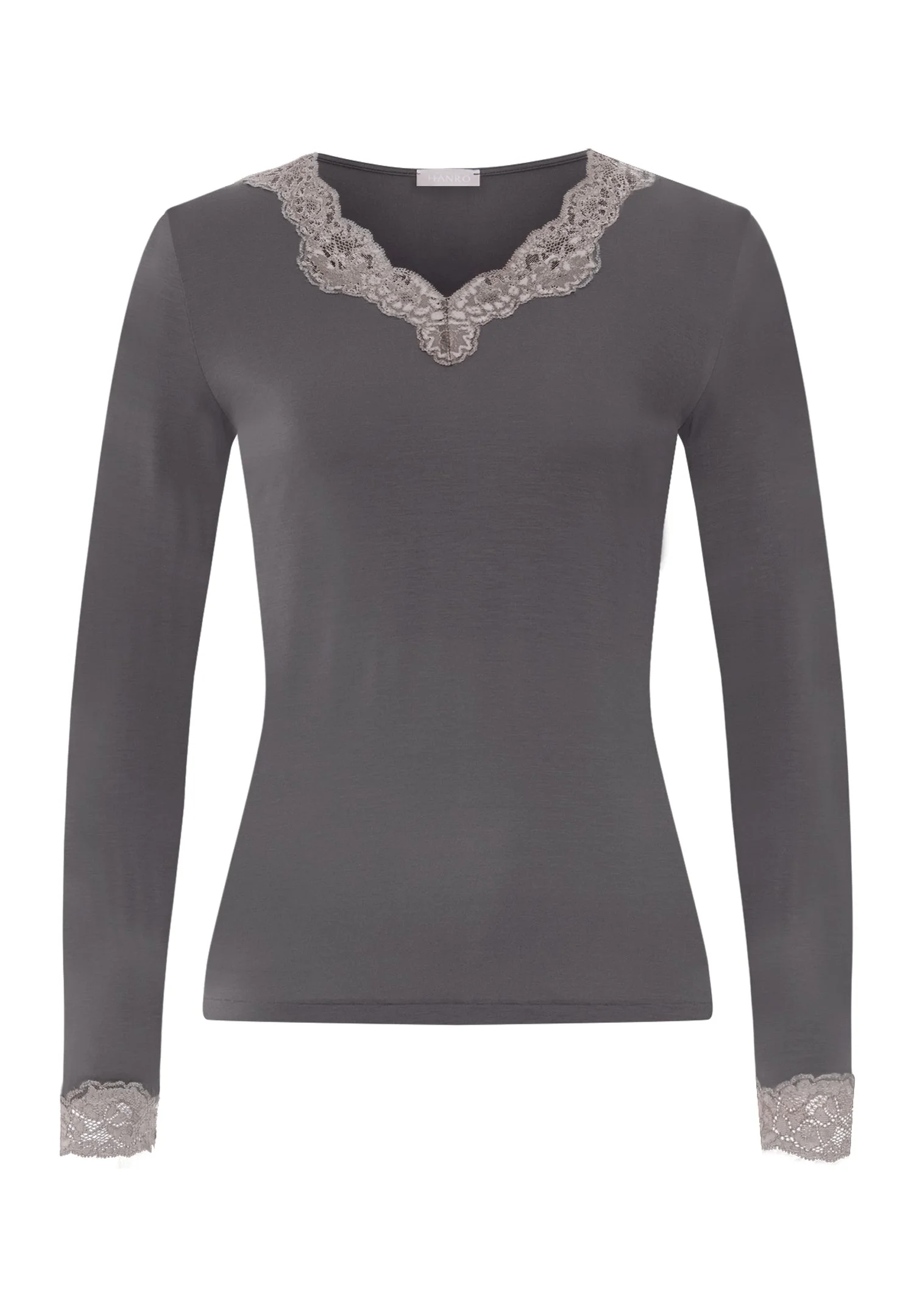 Dana Tencel™ V-Neck Top With Lace Trim - 1