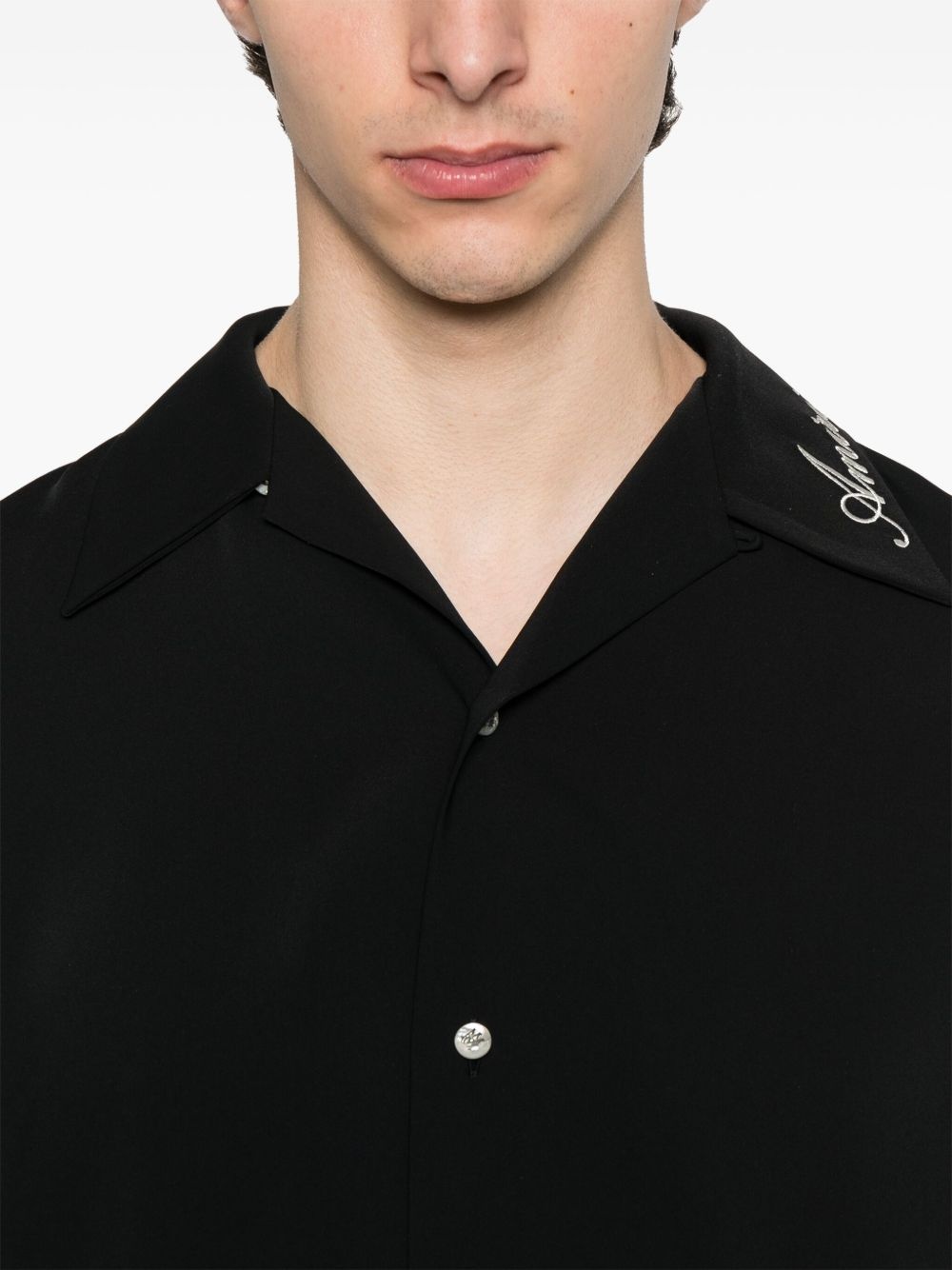 logo-embroidered shirt - 5