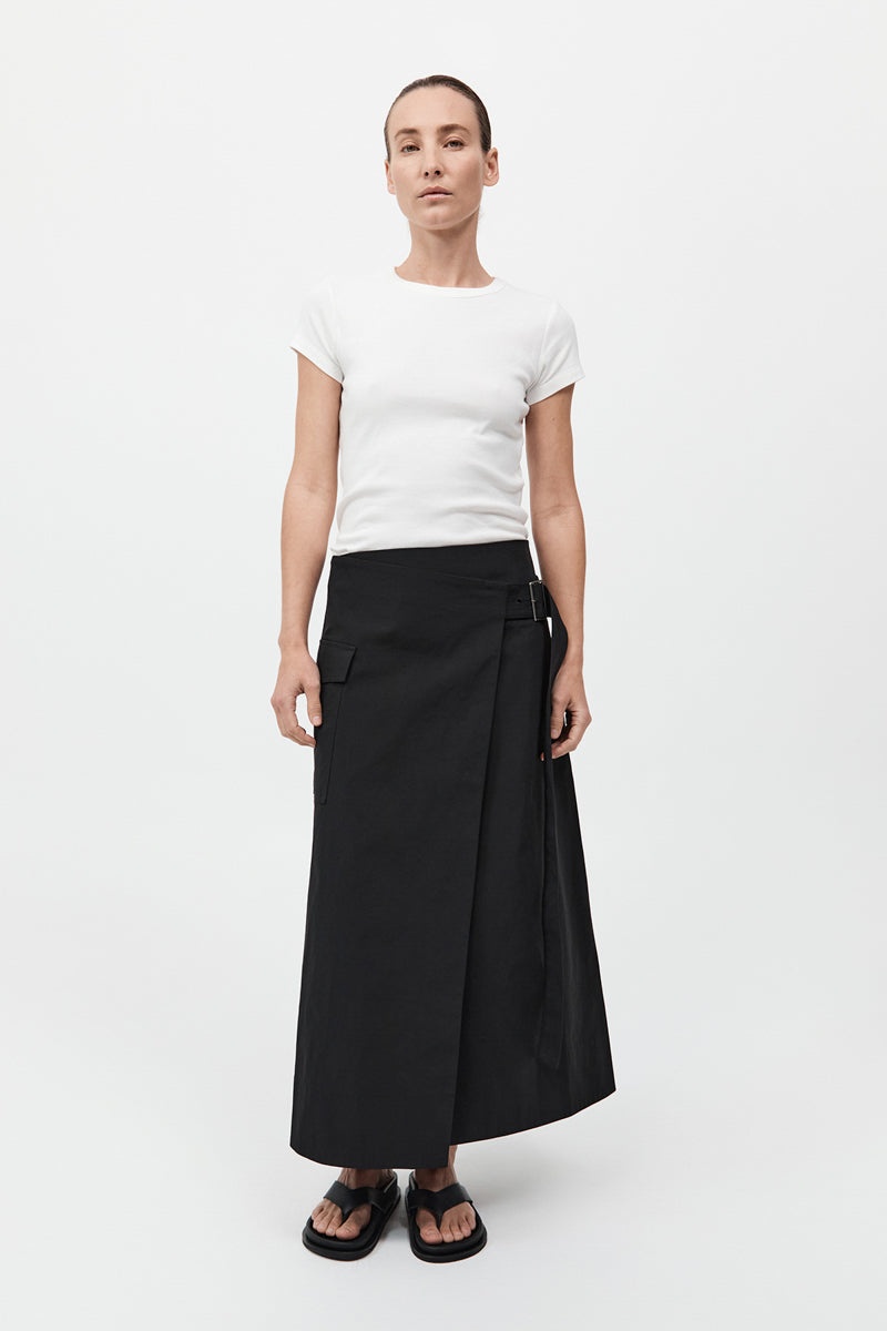 Utility Wrap Skirt - Black - 2